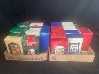 Collectible Boxed Hallmark Ornament Nostalgic Houses & Shops Series #1-#25 And Additional Group- ~29 Pieces