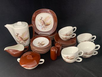 Vintage Taylor, Smith & Taylor Conversation Jamaica Pattern Dishware Set ~ 39 Pieces