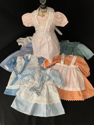 Assorted Unbranded AGD-type 18' Doll Dresses Group- ~6 Pieces