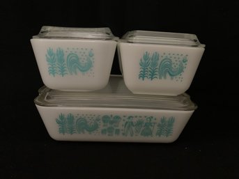 Vintage Pyrex Butterprint Refrigerator Set ~8 Pieces