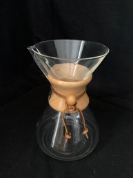 Chemex Glass 8-Cup Pour Over Coffee Maker Carafe With Wood Collar