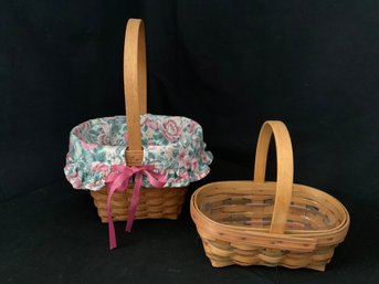 Collectible Handmade Longaberger Baskets & Accesories Group- ~2 Baskets