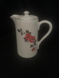 Contemporary 1997 Limited Edition Hall China Red Poppy St. Louis Chocolate Pot