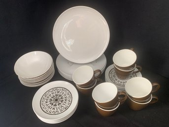 Centura By Corning Brown Coordinates Dish Set Pyroceram- ~40 Pieces