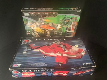 Collectible Mega Bloks Building Sets 9528 Future Force & 9741 Sea Rescue