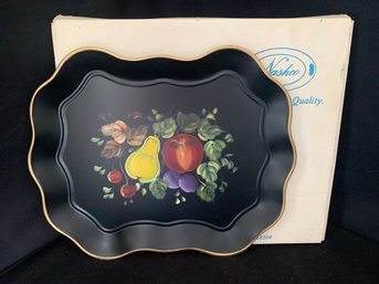 Hand Painted Nashco Tole Tray Fruits