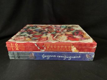 Assorted Collectible Sealed Springbok Christmas Themed Jigsaw Puzzles Group ~2 Pieces