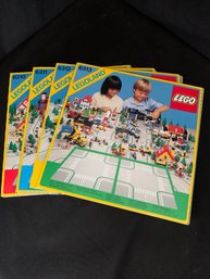 1986 Lego Legoland Town Baseplates Set With Original Sleeves Group- ~8 Plates