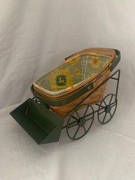 2009 Longaberger John Deere Vegetable Basket With Tractor Stand