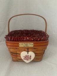 1996 Longaberger Light The Fire Within Bee Basket