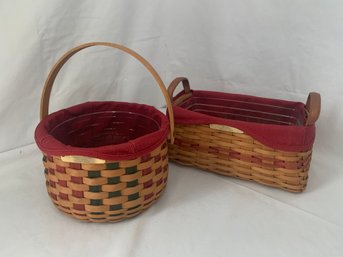 2002 Longaberger Christmas Collection Baskets Group