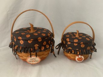 1996/1997 Longaberger Halloween Pumpkin Baskets Group