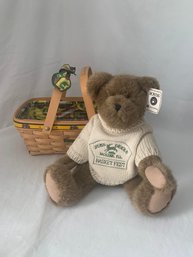 2006 Signed Longaberger John Deere Basket Fest Basket With Boyds Bear