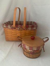 2002/2005 Longaberger Large Market & Apple Bushel Baskets Group