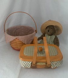 1999/2001 Longaberger Homestead Baskets With Homestead Boyds Bear Group