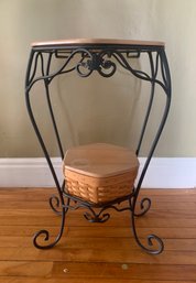 1997-1999 Longaberger Wrought Iron Generation Stand & Generation Basket