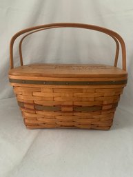 1993 Longaberger Green Homecoming Basket