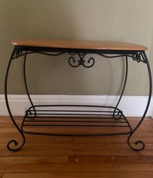 1999 Longaberger Wrought Iron Hope Chest Stand With Shelf/Lid