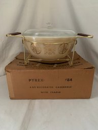 NIOB Pyrex Promotional Brown Hex Signs #84 Casserole/Mixing Bowl Set