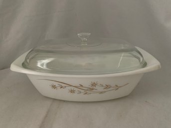 Pyrex Golden Honeysuckle 4qt. Casserole With Lid