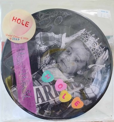**1994 RELEASE LIMITED EDITION OF 5000 COPIES** HOLE-MISS WORLD/OVER THE EDGE 7' 45 NRPM VINYL RECORD
