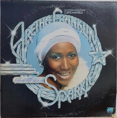 1981 RELEASED ARETHA FRANKLIN-MUSIC FROM THE MOTION PICTURE SPARLKLE VINYL RECORD SD 18176 RECORDS