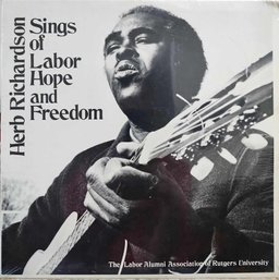 MINT SEALED HERB RICHARDSON SINGS OF LABOR, HOPE AND FREEDOM VINYL RECORD SAAB 1929 RUDGERS UNIVERSITY