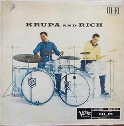 FIRST PRESSING 1956 KRUPA AND RICH VINYL RECORD MG V-8069 VERVE RECORDS-READ DESCRIPTION