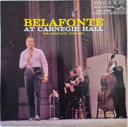 1ST PRESSING 1959 RELEASE HARRY BELAFONTE-BELAFONTE AT CARNEGIE HALL 2X VINYL RECORD SET LOC-6006-1