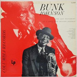 1955 REISSUE BUNK JOHNSON AND HIS BAND VINYL RECORD CL 829 COLUMBIA RECORDS 6 EYE LABEL