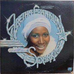 1981 RELEASED ARETHA FRANKLIN-MUSIC FROM THE MOTION PICTURE SPARLKLE VINYL RECORD SD 18176 RECORDS