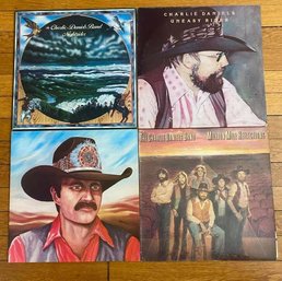 LOT OF 4 CHARLIE DANIELS BAND VINYL RECORDS IN VG OR BETTER CONDITION