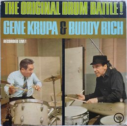 1962 MOMO, REISSUE GENE KRUPA AND BUDDY RICH-THE ORIGINAL DRUM BATTLE VINYL RECORD V-8484-READ DESCRIPTION