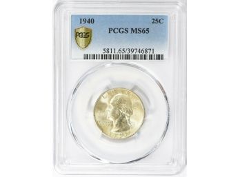 1940 Washington Quarter PCGS MS-65.