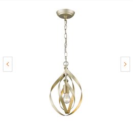 Elegant Golden Lighting. 1-Light White Gold Pendant MSRP $115