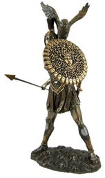 Athena Greek Goddess Bronzed Statue Sculpture Minerva 12' Tall, 8' Long And 5.25' Deep.