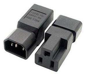 (2 Pack) IEC320 C14 Male To Nema 5-15R PDU USA UPS Extension Power Plug Adapter