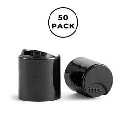 20/410 Black Disc Caps Dispensing Press Cap Bottle Closure 20-410 (Pack Of 50)