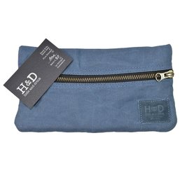 Hide & Drink Soft Travel Bag Handmade From Waxed Canvas - Blue Mar