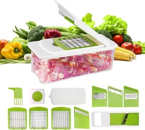 Kitchen Food Chopper Slicer Dicer Chopper With 8 Different Blades