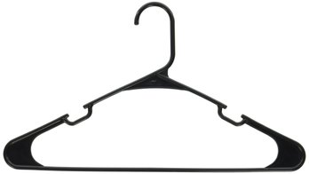 Mainstay 18-Pack Standard Plastic Hangers, Black