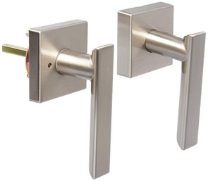 Delaney Privacy Lever For Bed & Bath Doors, Satin Nickel