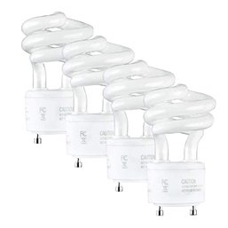 4pack - 13Watt 6500K CFL Two Pin Fluorescent Light Bulb- Super White Daylight