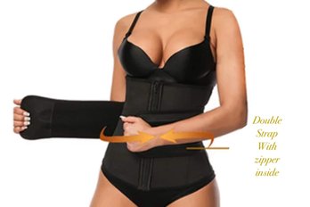 BeYOUtiful Adjustable Waist Trainer (Black, 4X-Large)