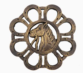 Lubatis Round Horse Cast Iron Trivet