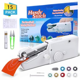 15Pcs Portable Mini Handheld Sewing Machine