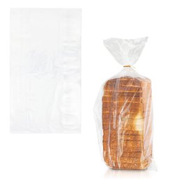 100 Pack Of Clear Plastic Bread Bags For Homemade Bread 8 X 4 X 18 Inch.  0.65 Mil