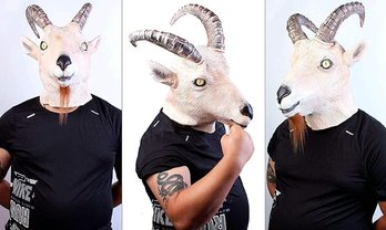 Goat Antelope Animal Head Latex Mask