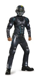 Spartan Locke Classic Muscle Halo Microsoft Costume, Small/4-6 Black