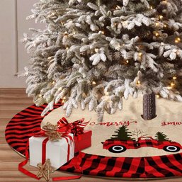 48 In Christmas Tree Skirt Red Truck